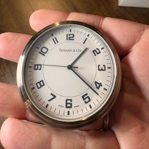 Tiffany & Co. Silver Desk Clock